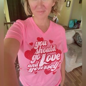 Love yourself women’s V-neck tee